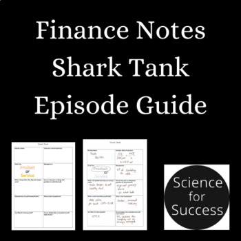Preview of Finance Notes - Shark Tank Episode Guide!