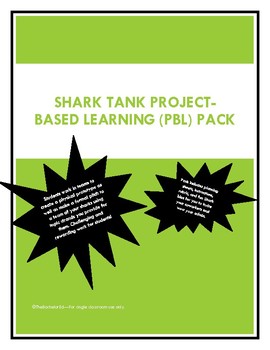 Preview of Shark Tank PBL Pack