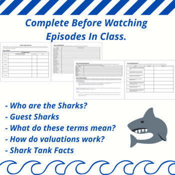 Shark Tank Episode Worksheet by Business Boss