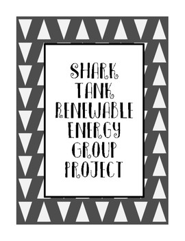 Preview of Shark Tank Renewable Energy Group Project
