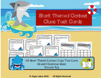 Preview of Shark Task Cards {Context Clues}