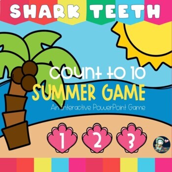 Preview of Shark Teeth Counting Summer Math Games