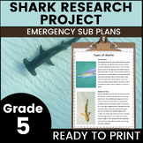 Shark Week Activities 5th Grade Emergency Sub Plans Math, 