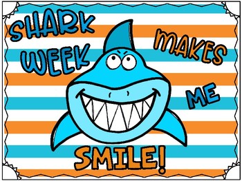 Poster Smiling shark cartoon 