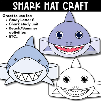 Shark Week Hat Crown Headband Craft Beach Sea Animal Themed Summer ...