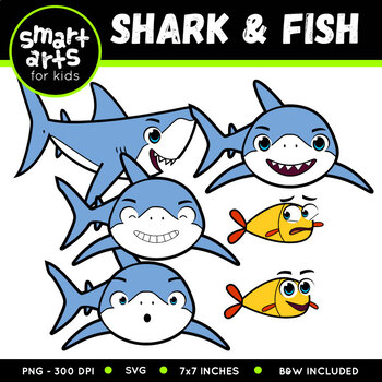 Download Shark And Fish Clip Art By Smart Arts For Kids Tpt