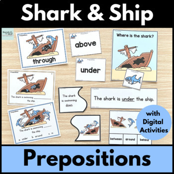 Preview of Shark and Ship Prepositions of Place or Positional Words Activities