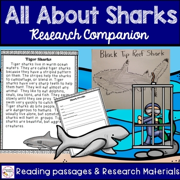 Preview of All About Sharks - Research and Reading Passages