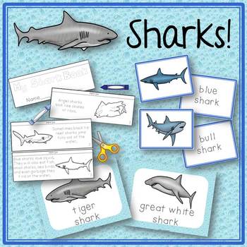 Shark Activities Book to Cut and Create, Matching Cards for Centers ...