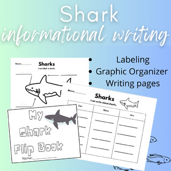 Sharks- Can Have Are, Labeling, Writing Pages by Miss Bs Brilliant Bees