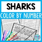 Sharks Color by Number, Reading Passage and Text Marking
