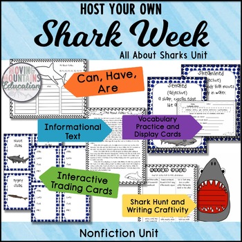All About Sharks with Informational Texts and Shark Week Activities