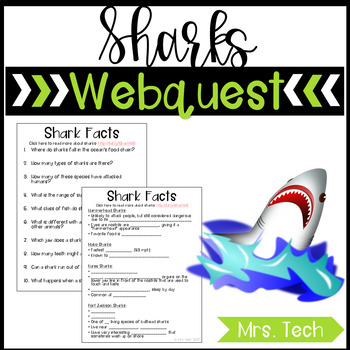 Preview of Sharks Webquest