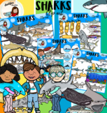 Sharks clip art- 150 items!