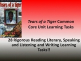 Sharon M. Draper's "Tears of a Tiger" - 28 Common Core Lea