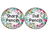 Sharp/ Dull Pencil Labels