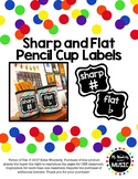 Sharp & Flat Pencil Cup Labels