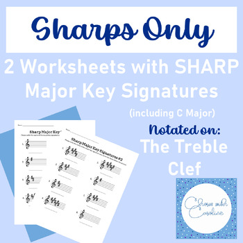 Preview of Sharp Only - Major Key Signatures - Treble Clef