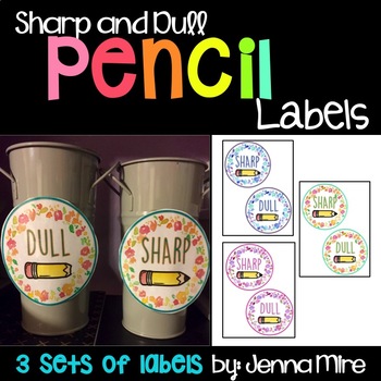 Sharp And Dull Pencil Labels