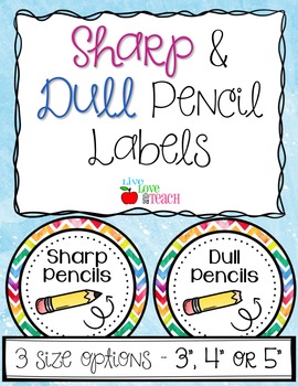 Preview of Sharp and Dull Pencil Labels