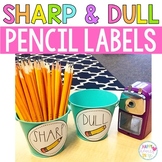Sharp and Dull Pencil Labels