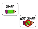 Sharp and Not Sharp Pencils labels