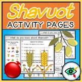 Shavuot Activity Pages: Printable Educational Games for Kids