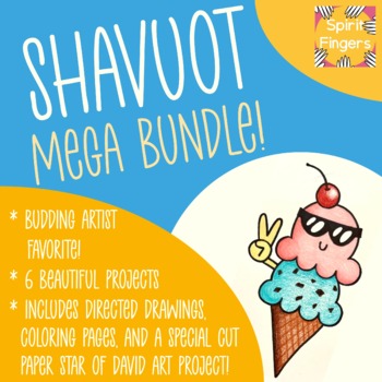 Preview of Shavuot MEGA Bundle: Art Projects, Directed Drawings and Coloring Pages!