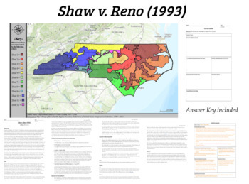 Preview of Shaw v. Reno (1993) -  bundle