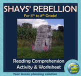 U.S. History: Shays' Rebellion Reading Comprehension Activ