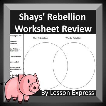 Shays Rebellion and Whiskey Rebellion Review Worksheet by LessonExpress
