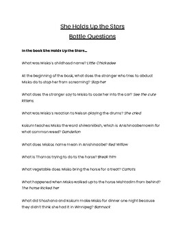 Preview of She Holds Up the Stars- Battle of the Books Questions