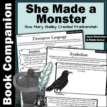 Preview of She Made a Monster | Mary Shelley | Frankenstein | Read Aloud Activities