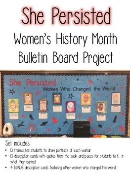 Preview of She Persisted--Women's History Month Bulletin Board Set