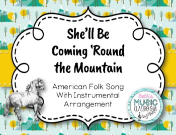 Preview of She'll Be Coming 'Round the Mountain, Kindergarten Music Instruments Activity