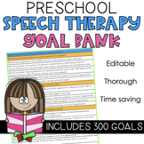 Preschool Speech and Language Goal Bank for Speech Therapy
