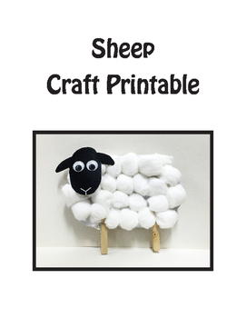 Preview of Sheep Craft, Lamb Craft, Mary Had A Little Lamb Craft Printable