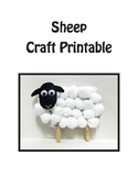 Sheep Craft, Lamb Craft, Mary Had A Little Lamb Craft Printable