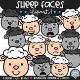 Sheep Faces Clipart