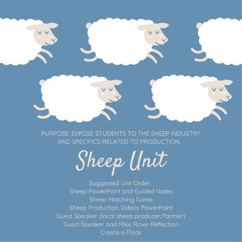 Preview of Sheep Unit - Industry, Breeds and Create a Flock