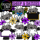 Sheep and Daisies {Creative Clips Digital Clipart}