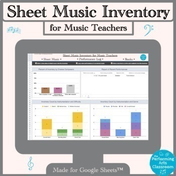 Preview of Sheet Music Inventory for Music Teachers