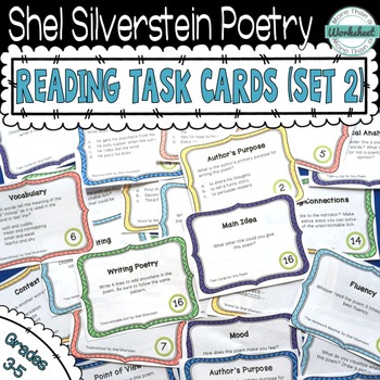Preview of Shel Silverstein Poetry Task Cards (Set 2)