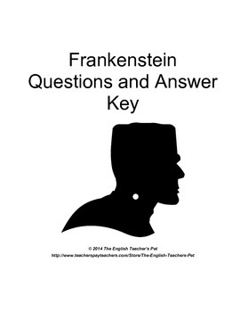 Preview of Shelley's Frankenstein Chapter Questions and Answer Key