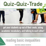 FREE Reading Basic Inequalities Quiz Quiz Trade Game