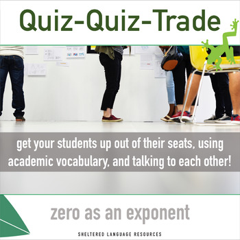 Preview of Zero Exponent Law Quiz Quiz Trade Game
