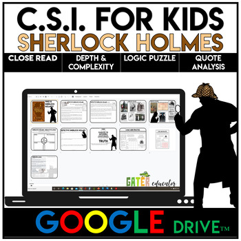 Preview of Sherlock Holmes for Google Classroom | Reading Passage | Depth and Complexity