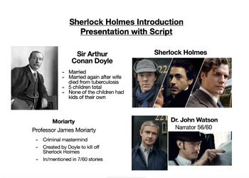 Preview of Sherlock Holmes Introduction Google Slides Power Point Presentation