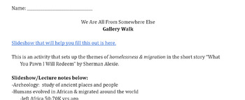 Preview of Sherman Alexie - "What You Pawn I Will Redeem" - Human Migration Gallery Walk