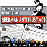 Sherman Antitrust Act Primary Source Worksheet | Print & Digital